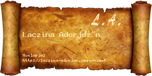 Laczina Adorján névjegykártya